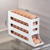 Refrigerator Eggs Storage Box Rolling Kitchen Container Eggs Rolling Rack Home Large Capacity Refrigerator Eggs Organizer Holder