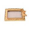 2Pcs Vintage Resin Picture Frames Golden European Bowknot Photo Frames 4.8x3.4in Retro Embossed Wall Art for Living Room Hallway