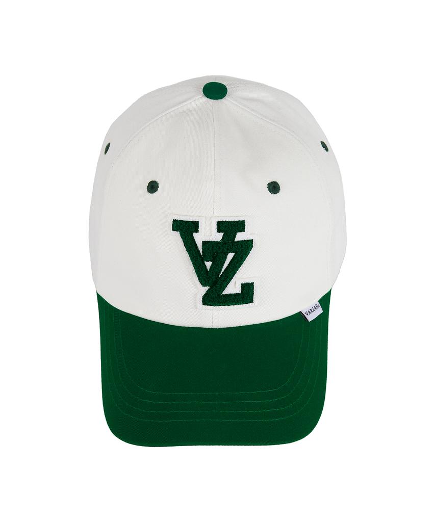 Bajal Vz Applique Two-Tone Oversized Ball Cap Green