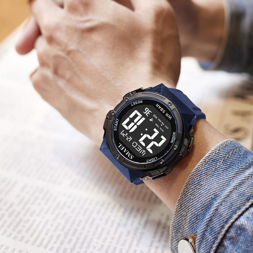 Digital Watches LED 50m Waterproof Sport Watch 8112 Alarm Clock Digital Watch Military Army Stopwatch Men's Wristwatches