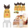 5x REINDEER cap for a bottle of liqueur, cutlery CHRISTMAS TABLE DECORATION