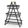 3 Tier Countertop Fruit Basket,Portable Fruit Bowle Basket Kitchen Organizer Storage & Dining Room Fruits Vegetable Bread Snacks
