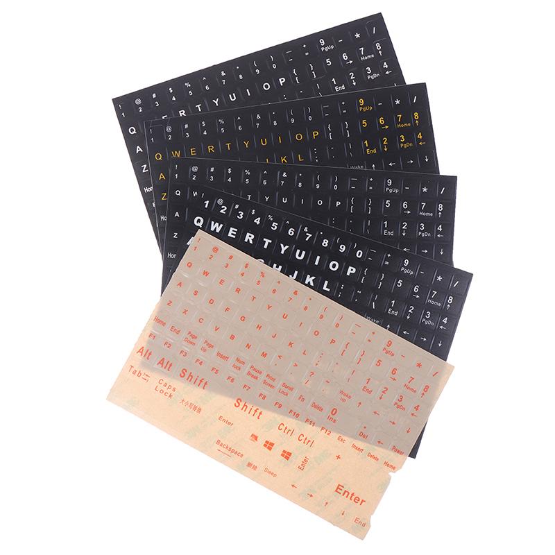 English 120 Keys Matte Standard Waterproof Keyboard Stickers Letter Alphabet