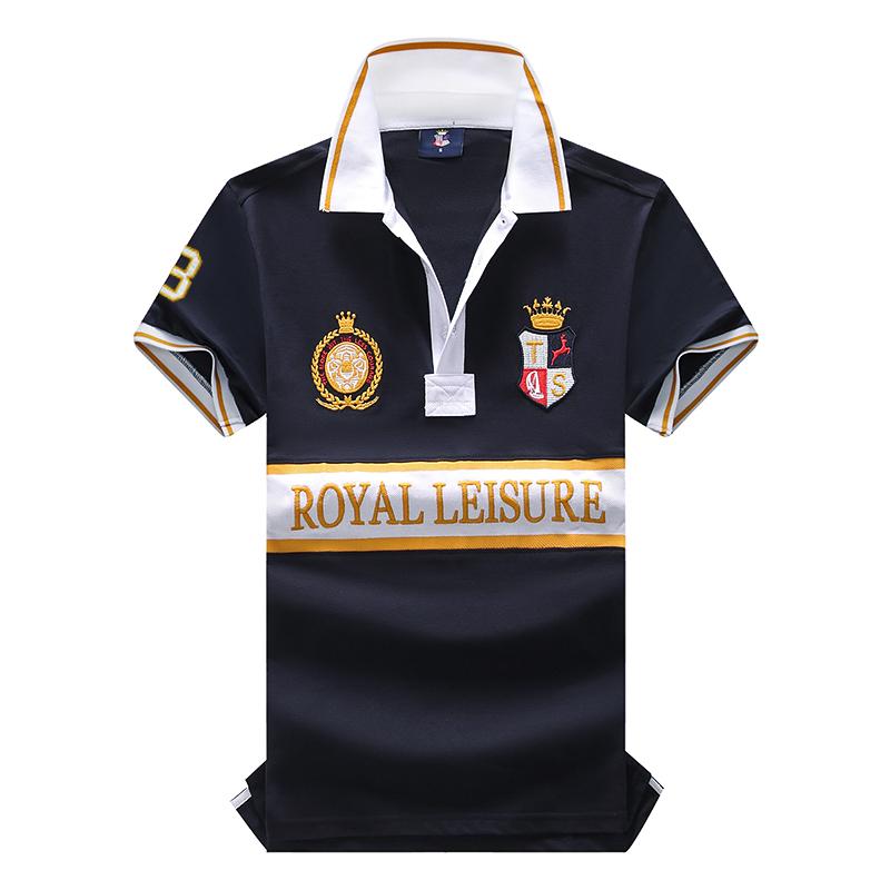 

RogueWave Новая мужская рубашка поло Европа Америка Продвинутый Чистый хлопок Высококачественная вышивка Роскошный Изысканный топ XXXL