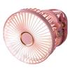 Tragbarer 6-Zoll-Multi-Winkel-Ventilator mit 5 Geschwindigkeitsstufen, 720 Grad verstellbarer Clip-Ständer, leise, energieeffizient, mit Nachtlicht