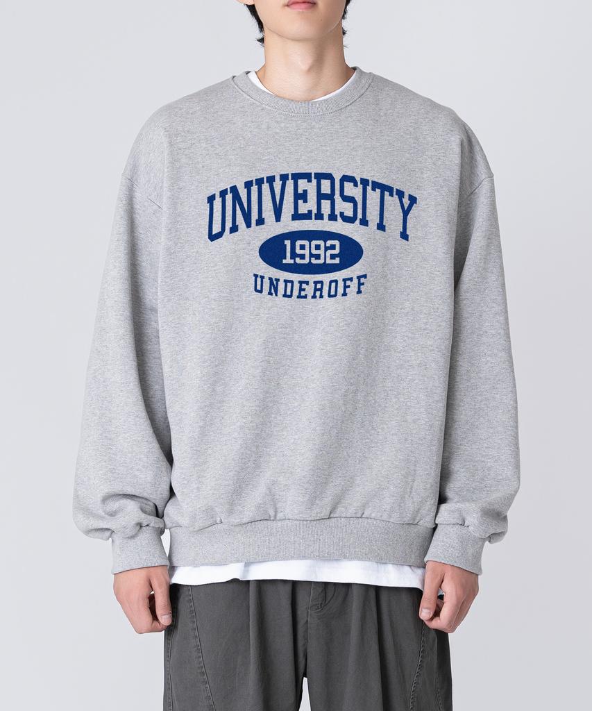 UNDEROFF Authentic Relaxed University Sweatshirt Grey