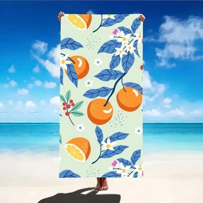 Fruit Print Beach Towel Portable Quick Fast Dry Sand Outdoor Travel Swim Blanket Floral Print Mat Personalization Stripes Towel