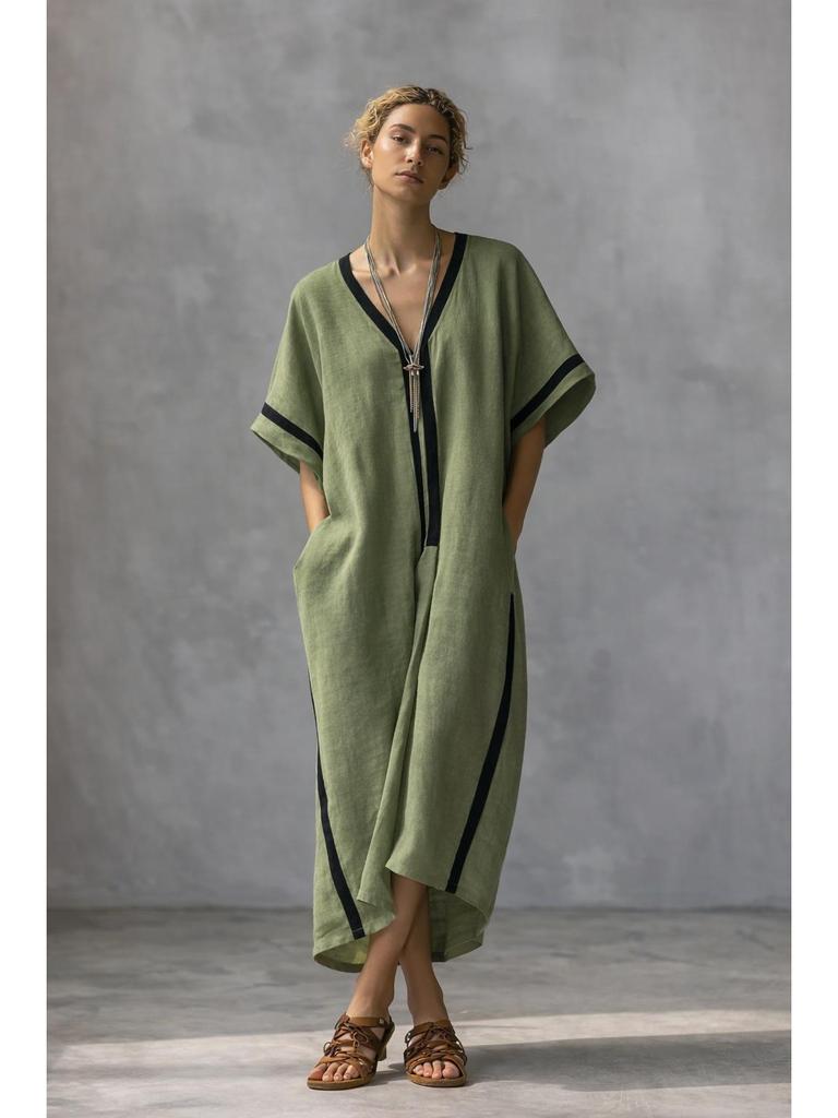 Damen Freizeit Langes Maxikleid mit kurzen Ärmeln - Neue Frühling/Sommer Kollektion