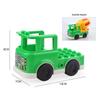 Compatible Large Particle Building Block Table with Cartoon Car, Bus, Airplane, and Sedan Accessories for Children