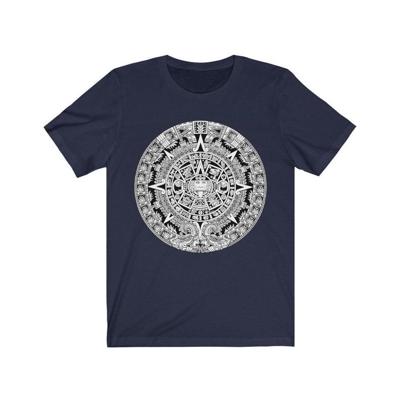 2025 Summer New Hot Sale In Mexico Aztec Calendar Art Shirt Mexican Print for Men Unique Mexicanas Gifts Men's Breathable TShirt