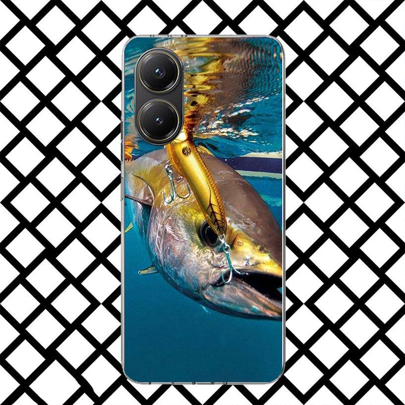 Carp Fish Fishing Rod Hook Phone Case for Xiaomi Poco F7 Ultra X7 X6 X5 Pro X4 Gt M8 M7 Redmi 15 15C 13 13C 12 12C Soft Cover Fu