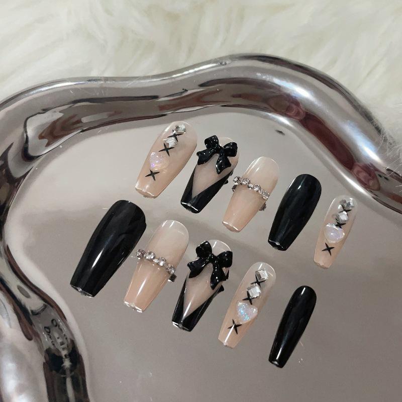 Luxurious Handmade Translucent Nail Tips for Autumn/Winter – Soft Texture, High-Class Feel