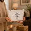 Trousse de toilette - PLANETEE - J'peux pas minimaliste - 100% coton beige - 3 L (28×19×9 cm) - Impression DTG durable