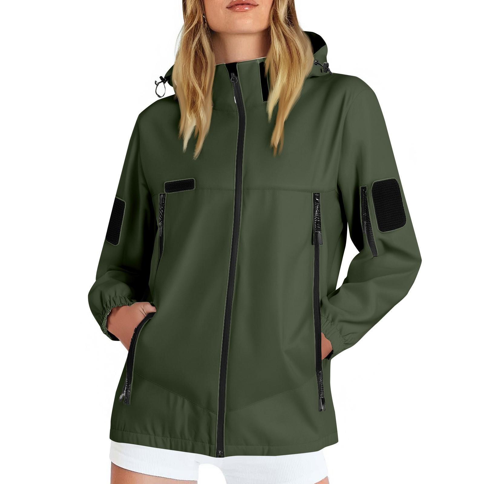 

Женская однотонная полосатая дождевик на открытом воздухе плюс водонепроницаемый плащ с капюшоном ветрозащитный XXL