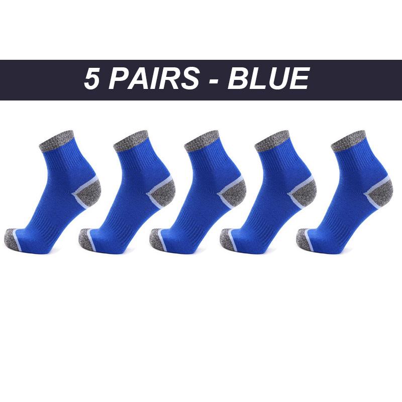 Chaussettes de sport en coton à séchage rapide pour hommes, 5 paires, chaussettes de sport, respirantes, thermiques, de Trekking, nouvelle collection automne hiver, EU38-45