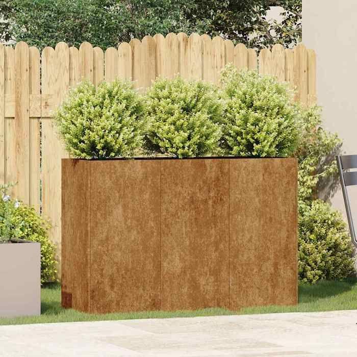VidaXL Jardinière rouillé 120x40x80 cm acier inoxydable, pot de fleurs, support de plantes, lit surélevé, support de 860723