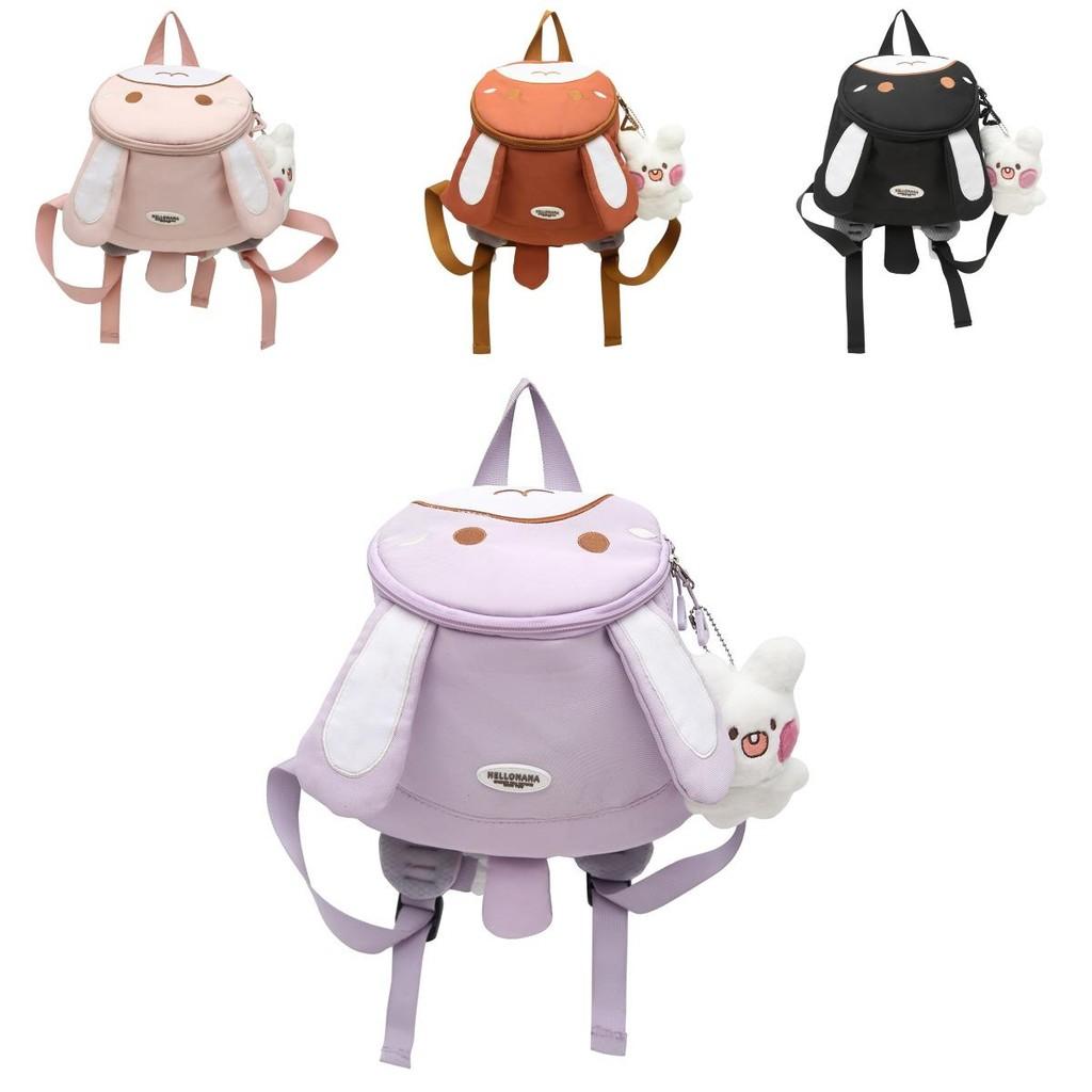 Cartoon Children Double Backpack For Kids With Nylon Material And Comfortable Curved Shoulder Straps For School Use