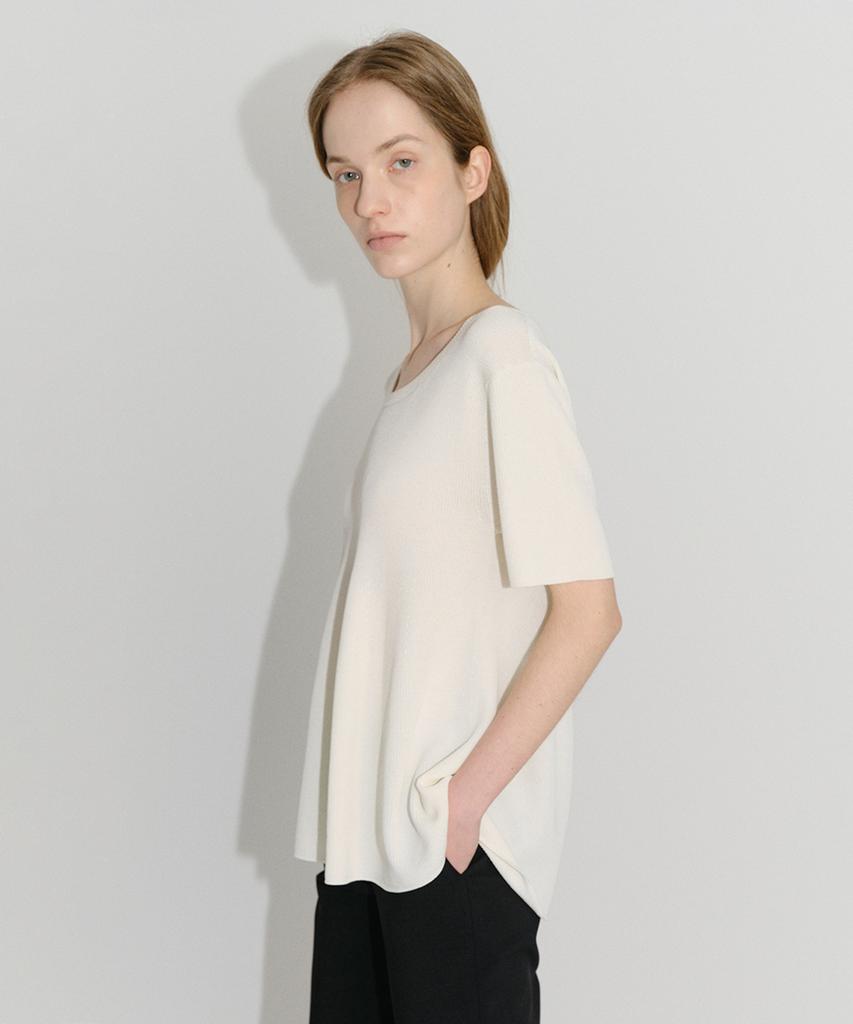 Ia Sue Flare Knit Top (Ivory)