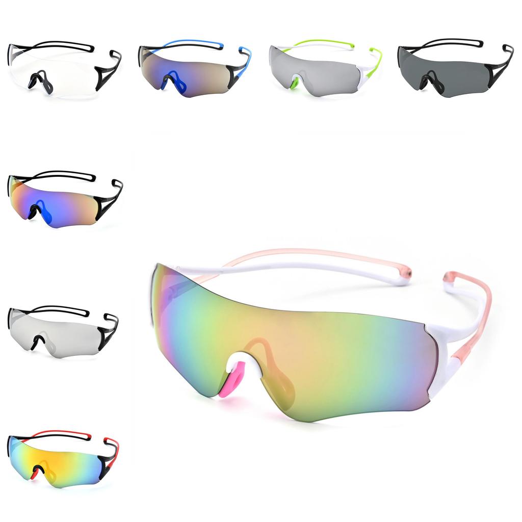 Outdoor Sports Cycling Eyewear With Light Blue Mirror Coating Uv400 For Sun Protection And Riding