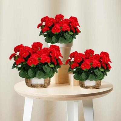 Artificial Flower Decoration UV-resistant Realistic Fake Silk Flower Branch Home Office Wedding Party Faux Bloom Decor Table Centerpiece