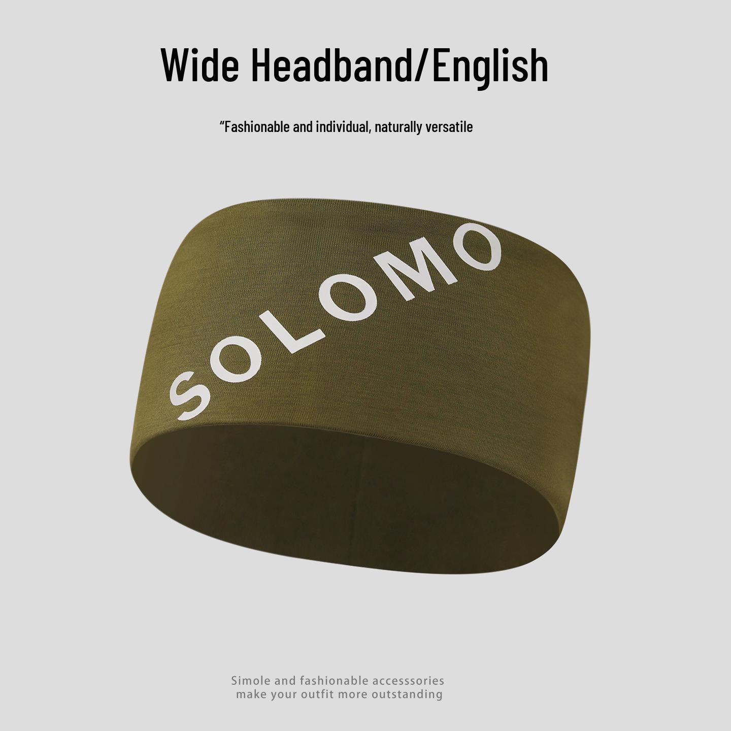 

Stylish Wide Sport Sweat-Absorbing Headband for Yoga & Mountaineering - Japanese Korean Daily Wear Hair Accessories зелений