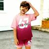 Gradient Leopard 67 Printed Men's T-shirt and Shorts 2 Piece Set Summer Casual Outfit for Men's and Women's Clothing Top
