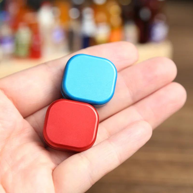 Magnetic Push Card Haptic Coin Mini Fidget Pushing Plate Stress Relief Toy EDC Metal Relieve Anti-Stress Mechanical Slider