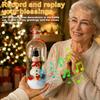 Decorative Glass Ornaments Recordable Message Christmas Bottle Ornament, Voice Recording Keepsake, Mini Snowy Memory Gifts Tree In Bottle, Winter