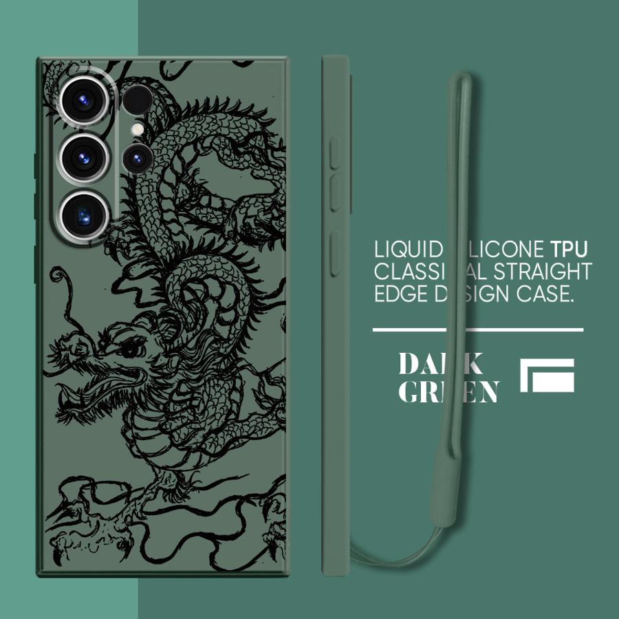 Case for Samsung Galaxy S25 S20 FE S21 Plus S23 S22 S24 Ultra Note 20 10 Ultra S25Edge Phone Cover Cool Dragon