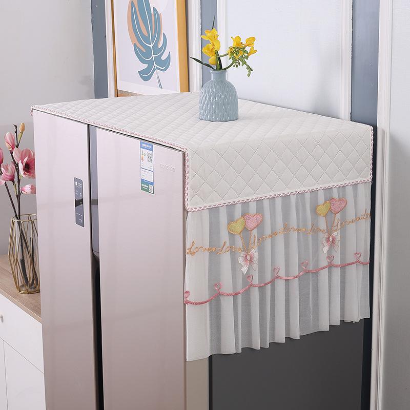 1pcs Single and Double Door Refrigerator Top Dust Cover Anti Pollution and Sun Protection Cover Universal Microwave Washing Machine Cover Towel