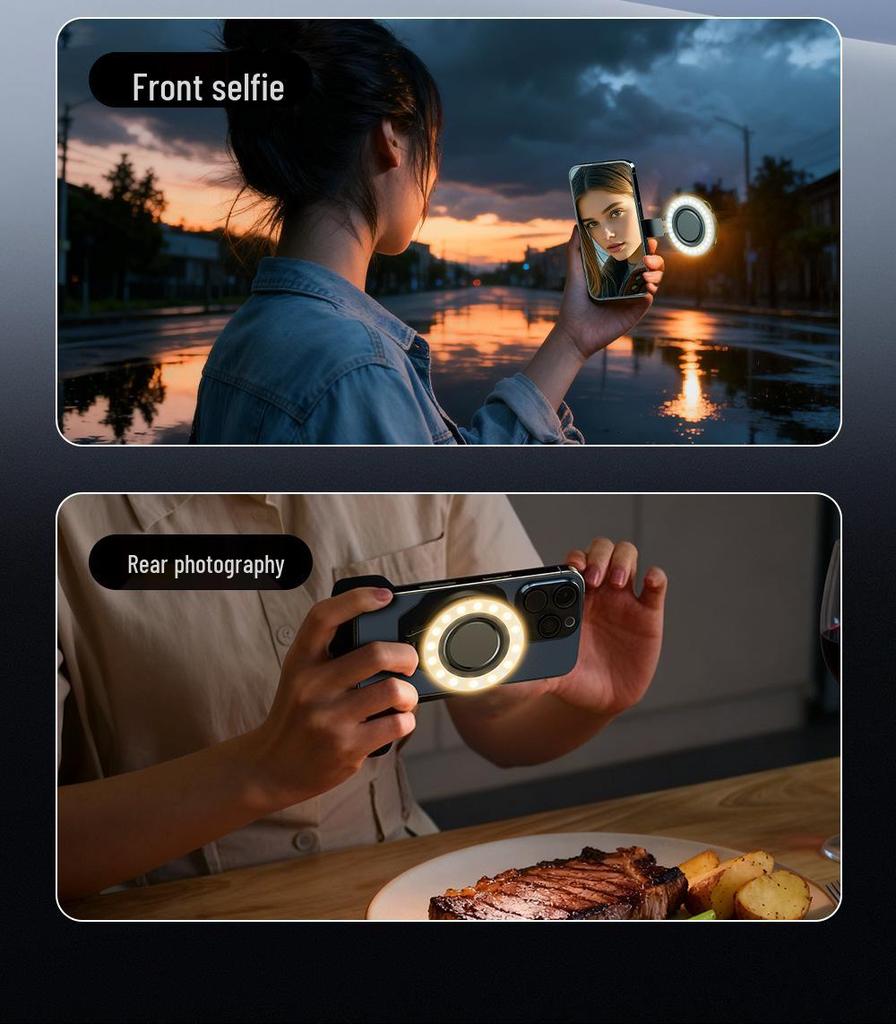 Magnetic Suction Photography Grip with Wireless Bluetooth Remote & Zoom Stabilizer