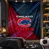 Wandbehang Chicago Cubs Druck Stoff für Wohnzimmer Schlafzimmer Heimdekoration