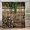 Green Leaves Shower Curtains Tropical Leaf Garden Vine Plant Wall Hanging Fabric Home Bathroom Decor Bath Curtain Set with Hooks