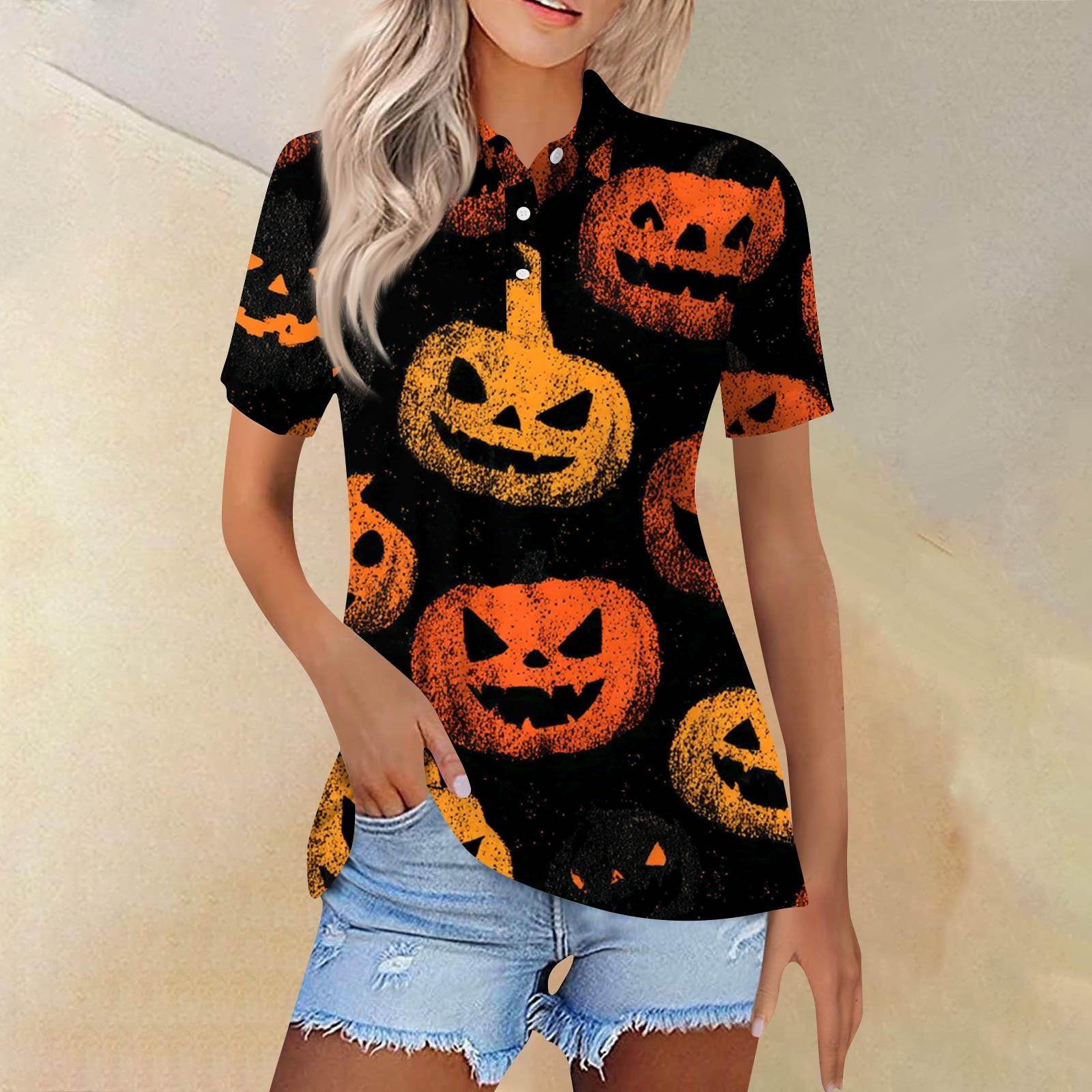 

Women s Fashion Casual Lapel Short Sleeve Printed Shirt Women s Button Up Tops XXXL