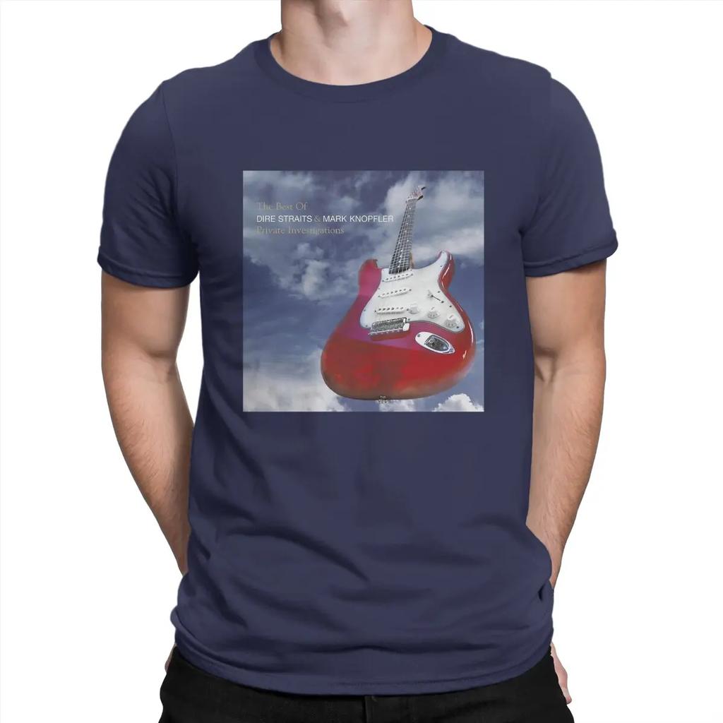 Camiseta de Hombre Banda Dire Straits Música Guitarra Moda Camiseta Sudaderas Gráficas Hipster