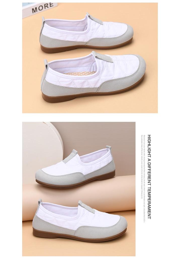 Women's Retro Slip-On Loafers - 2025 Spring/Autumn Collection: Soft Sole, Casual, and Comfortable Mom Shoes.