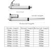 1000N DC 12V Linear Actuator Push 100kg 1000N 50mm 100mm 150mm 200mm 250mm 300mm 350mm Stroke Linear Drive Electric Motor 14mm/s