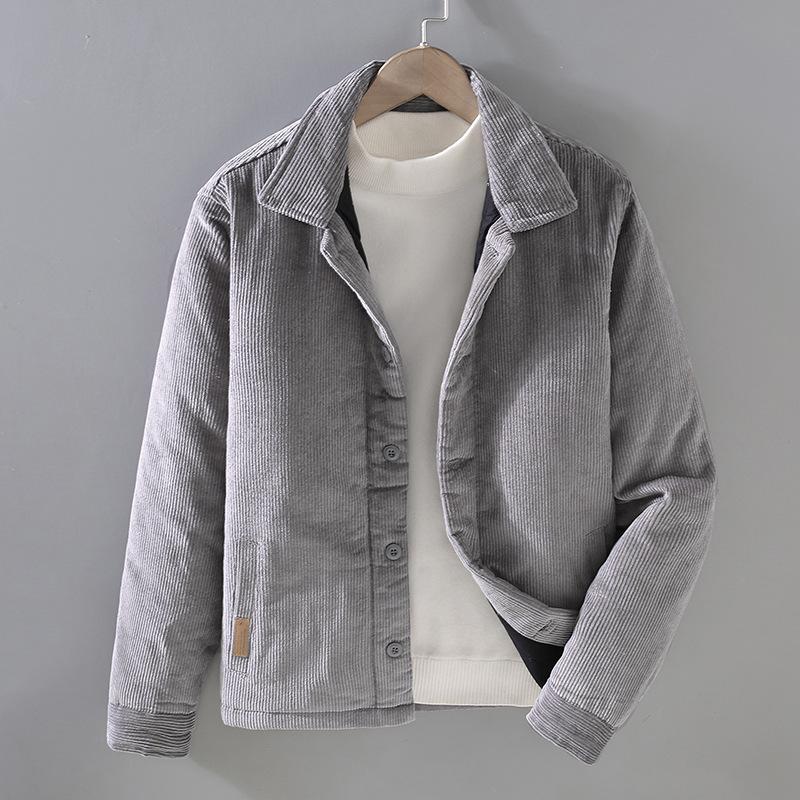 Men's Winter Retro Thickened Corduroy Jacket - Casual Youth Outerwear