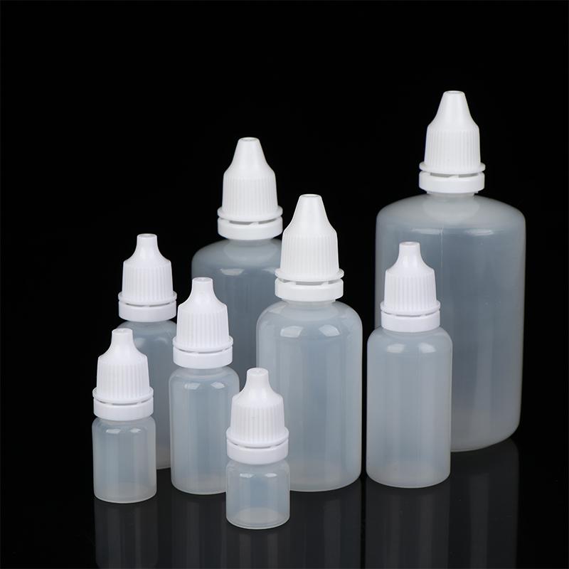 5Pcs Set Empty Plastic Dropper Bottles 3/5/10/15/20/30/50/100ml Squeezable Refillable for Paint Beauty Oil Ink Cosmetics Storage