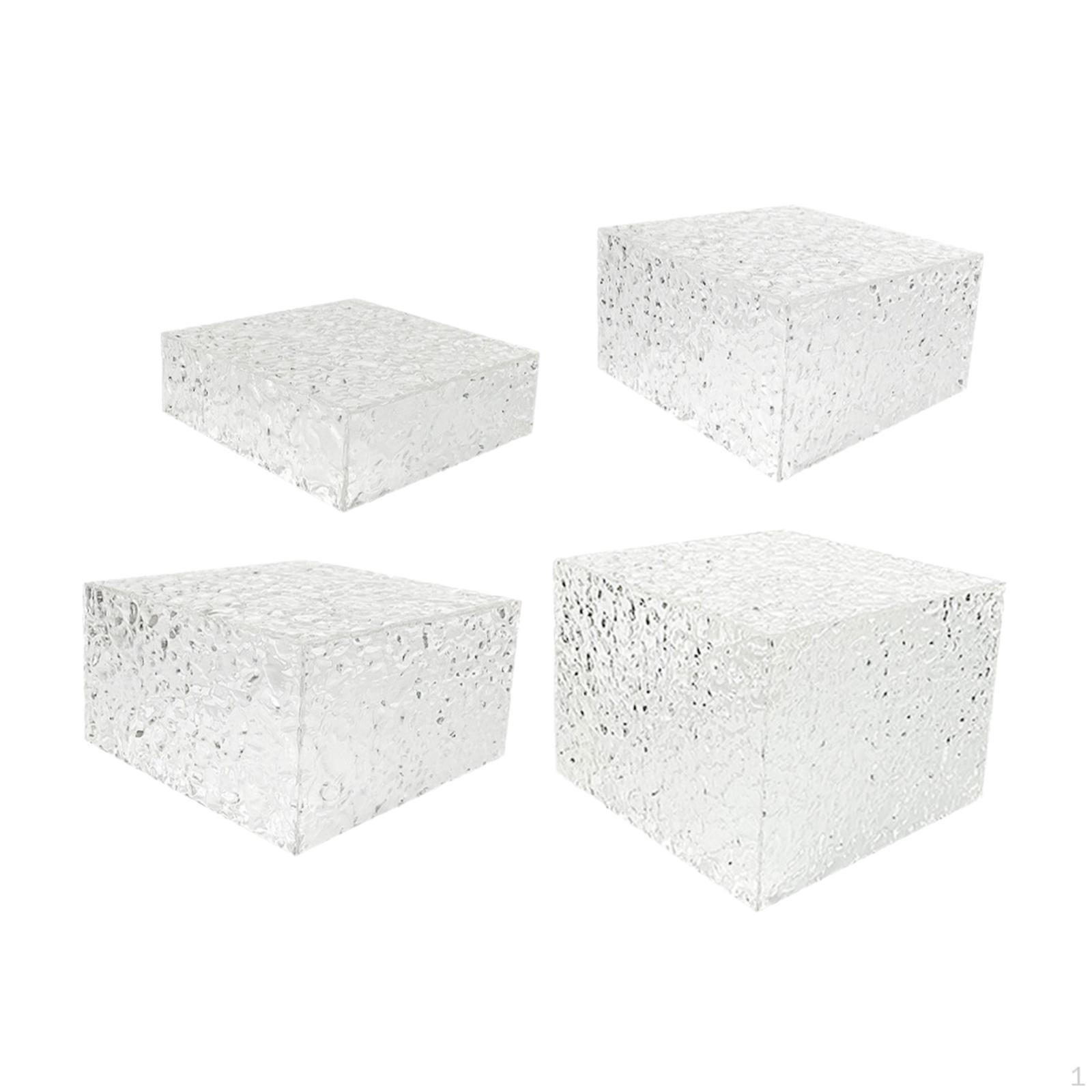 

4Pcs Buffet Riser Cube Display Nesting Stackable r Food Serving Stand Dessert Table