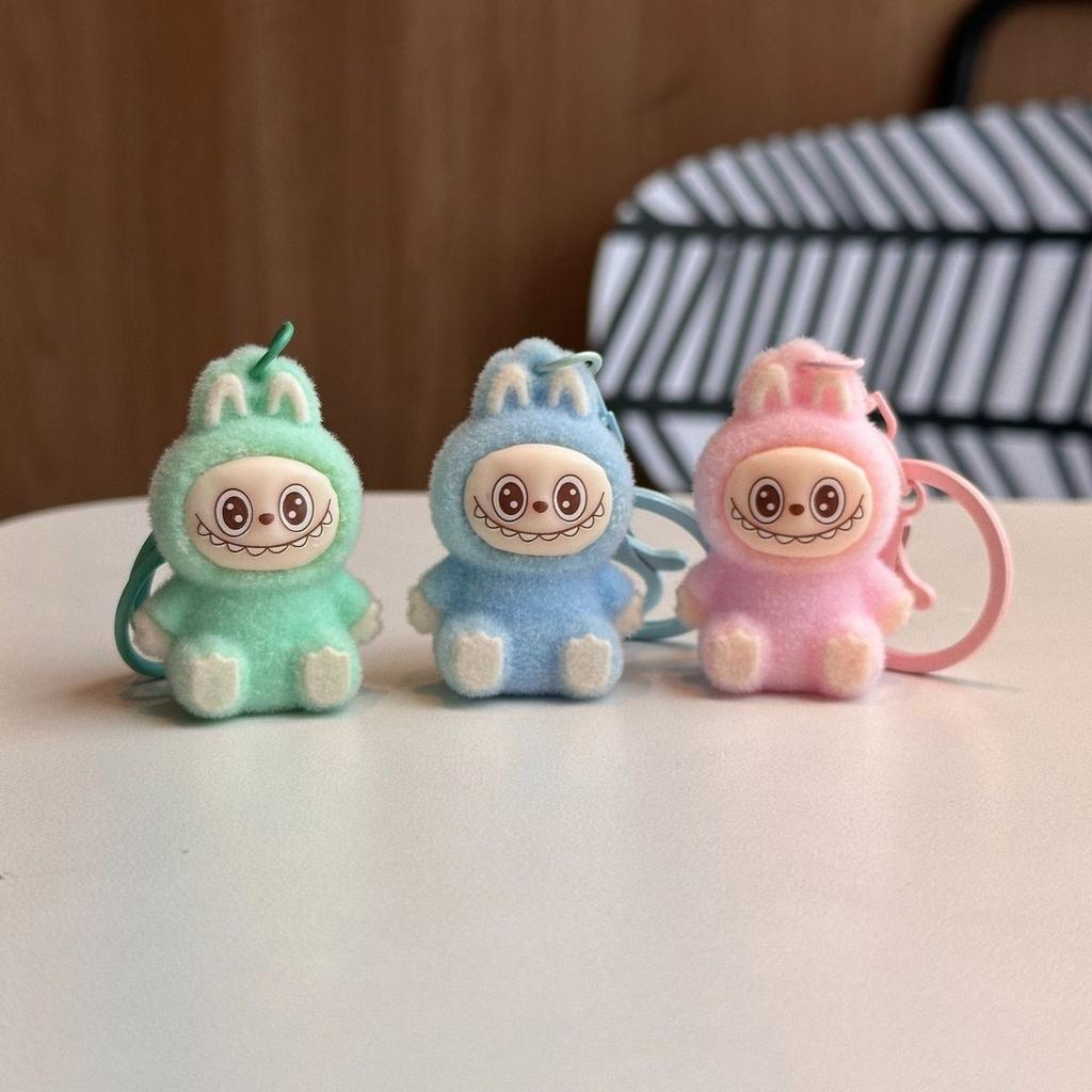 New Plush Fabric Station Cloth Pendant Keychain Posture Plush CM Bag Decoration Creative Plush Gift