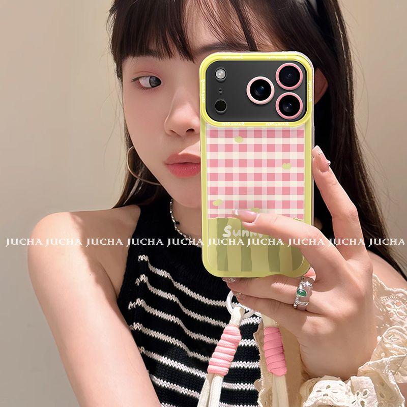 Applicable To Apple 17promax Mobile Phone Case, All-inclusive Iphone17 All-inclusive Mobile Phone Case, Watermelon Grid.