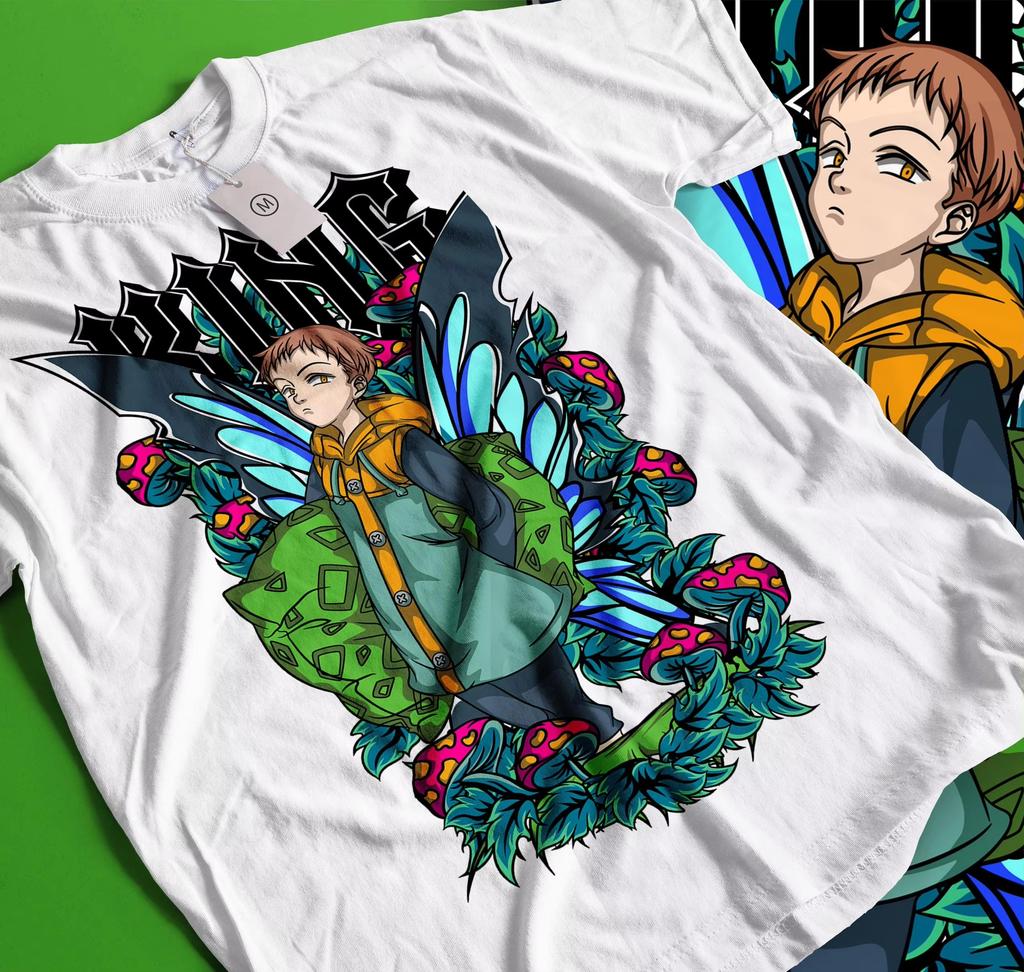 The Seven Deadly Sins Tshirt Vintage Washed Anime Unisexga Graphic Unisex Oversized Crew Neck Cotton Short Sleeve Summer Top Hot