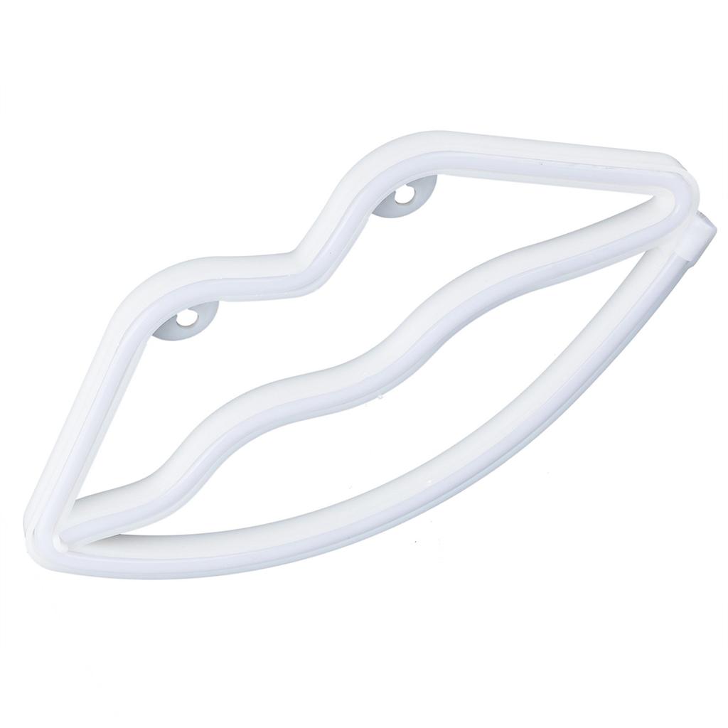 LED Neon Light Lip Neon Sign Night Light for Living Room Bedroom Club Bar USB/Battery Powered Blue