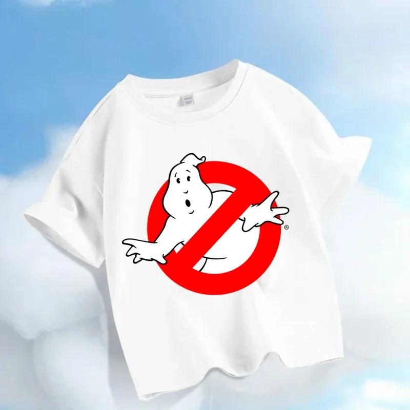 2026 Ghostbusters Daredevil Childrens Comic Game Cartoon Print Boys and Girls Sportswear Casual Shirts Summer Shirts