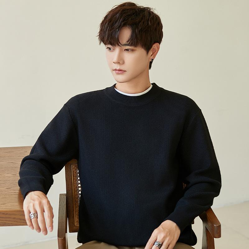 Men's Spring, Autumn and Winter New Pullover Korean Version Versatile Loose Crew Neck Premium Sweater