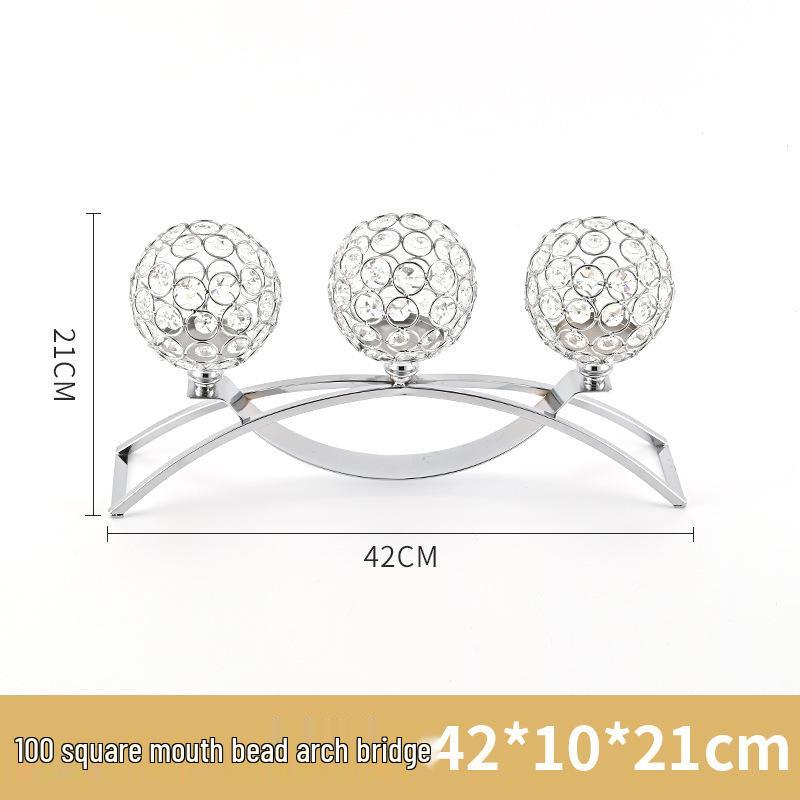 

Crystal Arch Bridge Three-Head Candle Holder for Weddings & Celebrations