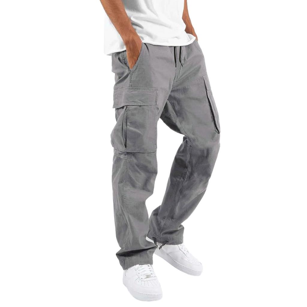 Sommer Neue Herren Arbeitshose Kordelzug Mehrfach-Taschen Freizeithose