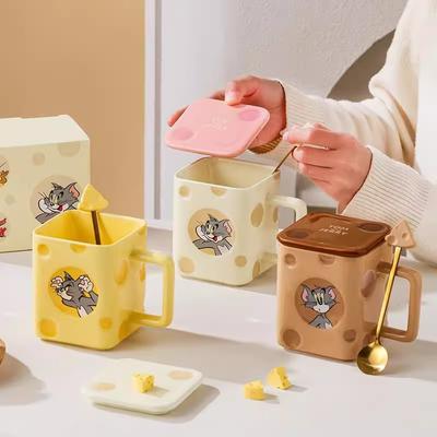 Cat and Mouse Genuine Authorized Mug Cute Couple Household Ceramic Water Cup for Girl's Birthday Gift Cup