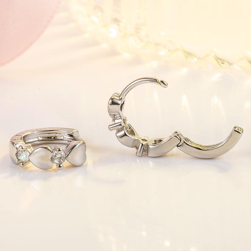 Temperament, Personality, Peach Heart Ear Buckle, Heart,shaped Earrings